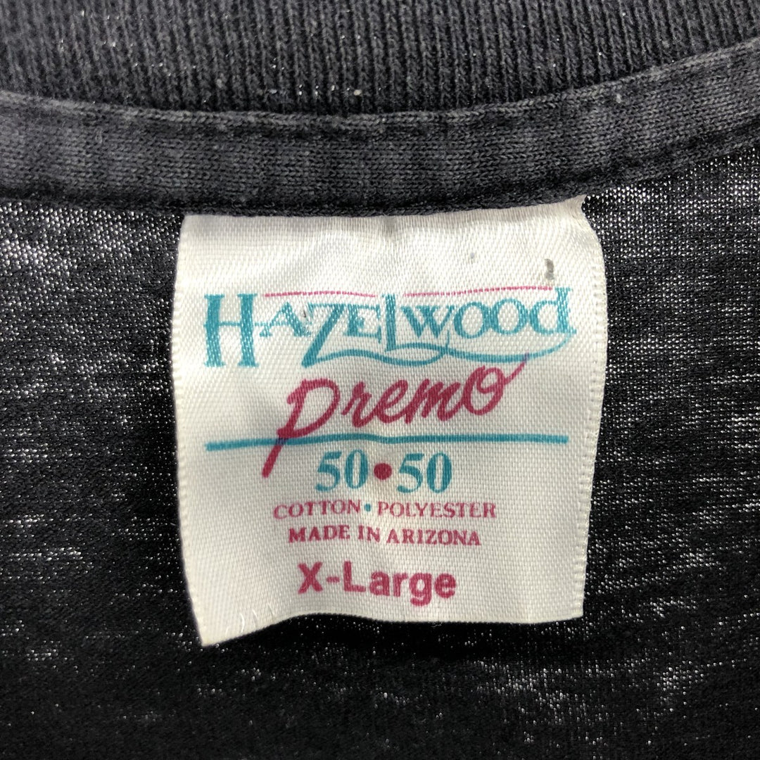 90'S HAZELWOOD Printed T-shirt Made in USA Men's XL Vintage /eaa460184