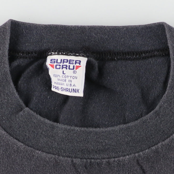 90'S SUPER CRU back print surf skate T-shirt made in USA men's L vintage /eaa460231