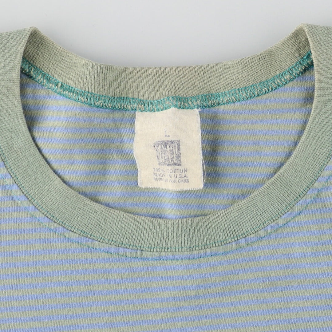 90'S GAP Old Gap Short Sleeve Striped T-Shirt Made in USA Men's L Vintage /eaa460240