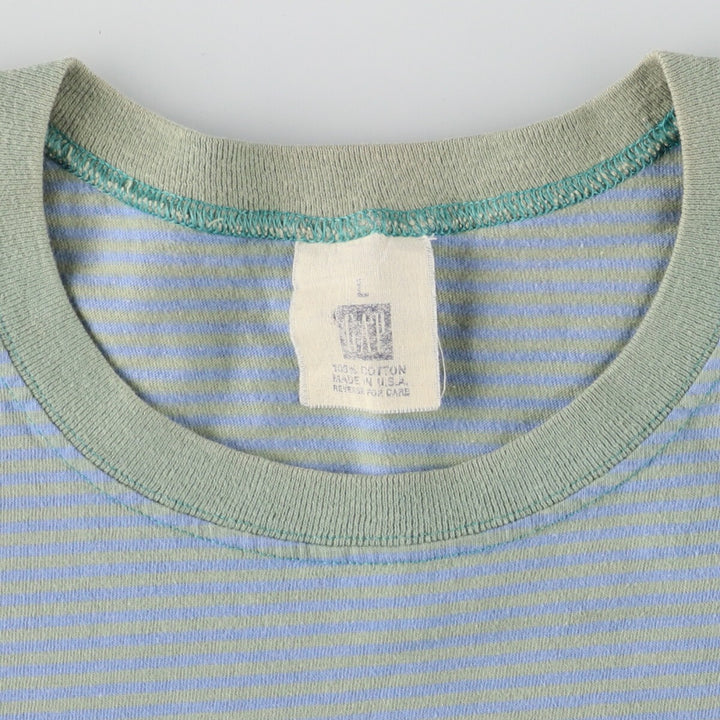 90'S GAP Old Gap Short Sleeve Striped T-Shirt Made in USA Men's L Vintage /eaa460240