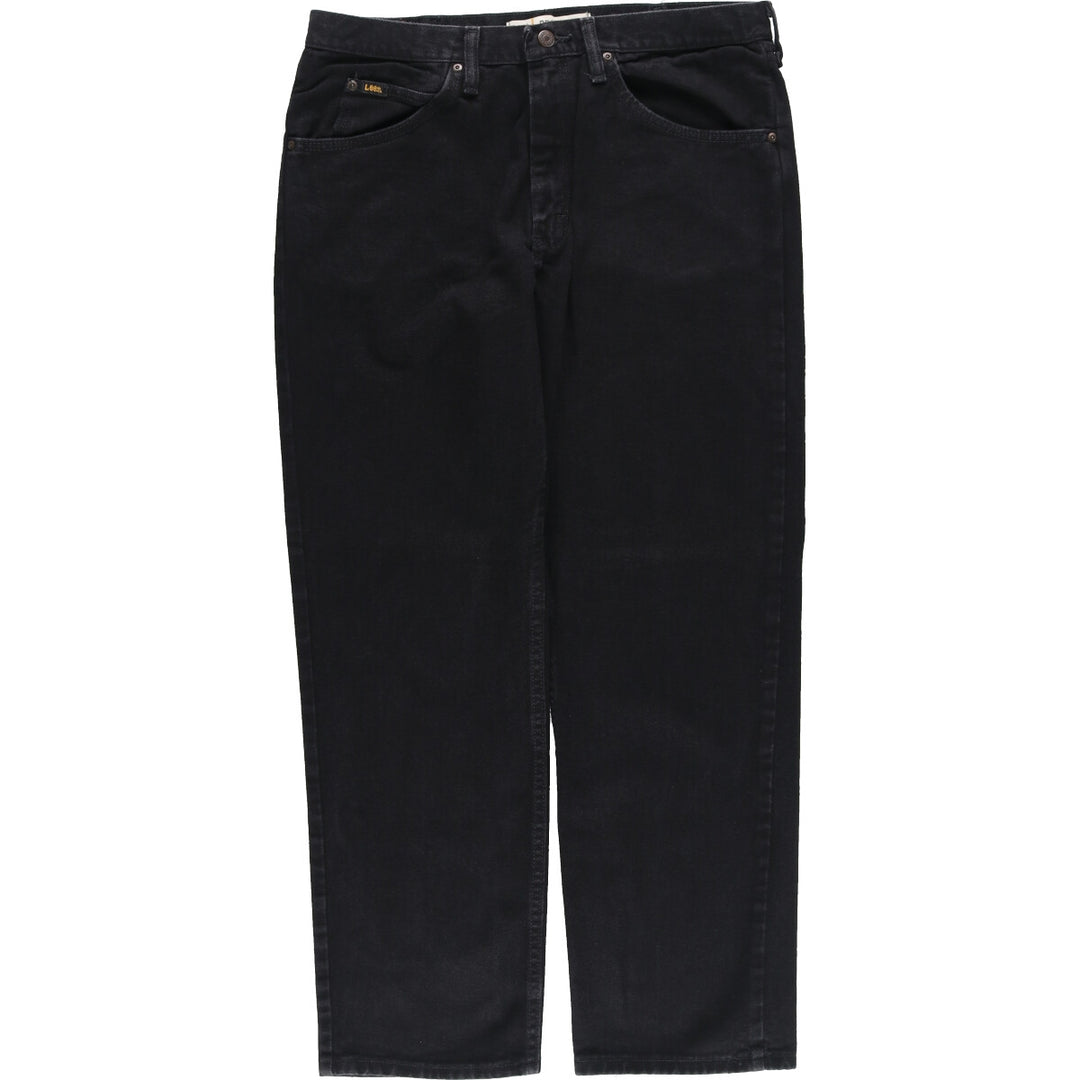 Lee REGULAR FIT Black Denim Straight Denim Pants Men's w36 cotton black type Vintage Second Hand
