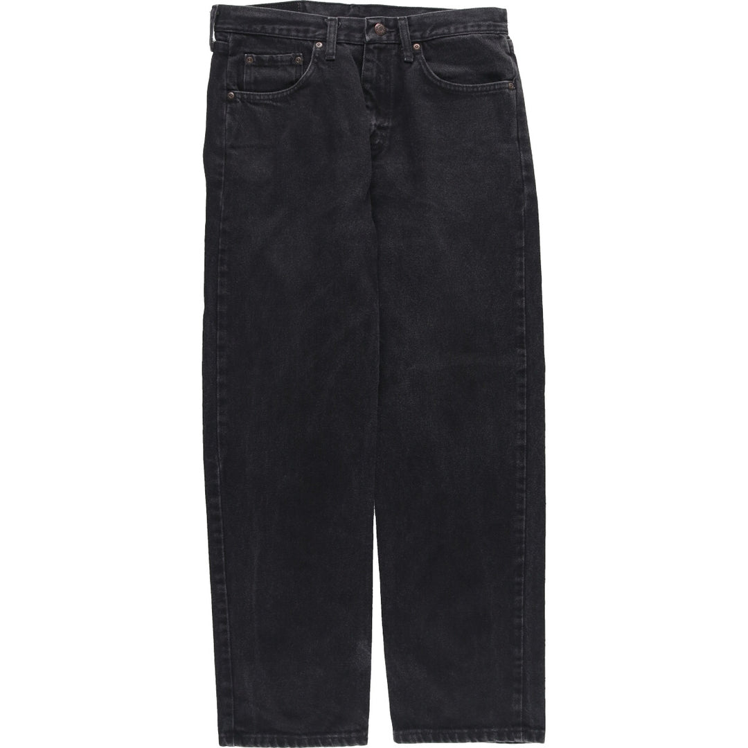 Wrangler RELAXED FIT Black Denim Straight Denim Pants Men's w33 cotton black type Vintage Second Hand