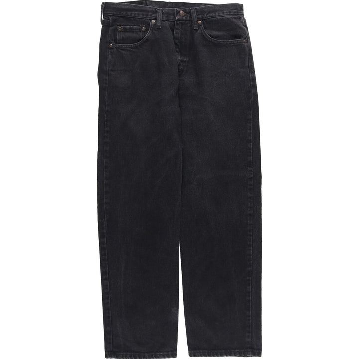Wrangler RELAXED FIT Black Denim Straight Denim Pants Men's w33 cotton black type Vintage Second Hand