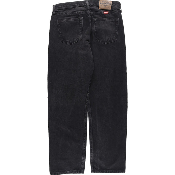 Wrangler RELAXED FIT Black Denim Straight Denim Pants Men's w33 cotton black type Vintage Second Hand