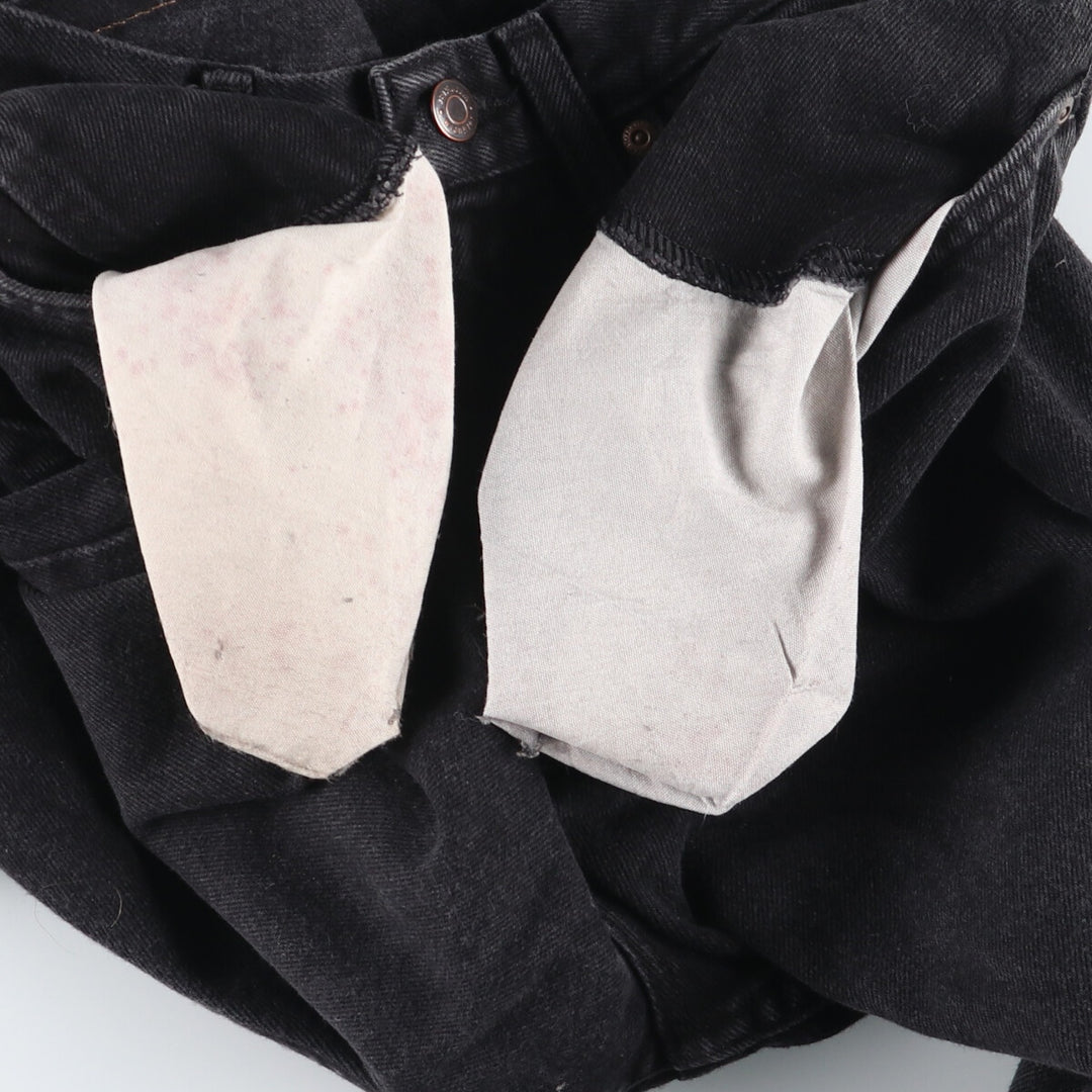 Wrangler RELAXED FIT Black Denim Straight Denim Pants Men's w33 cotton black type Vintage Second Hand