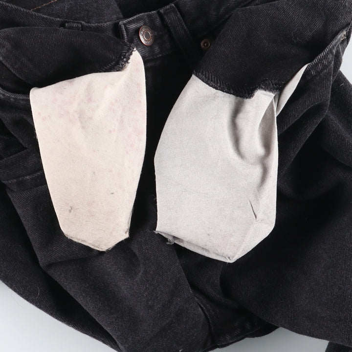 Wrangler RELAXED FIT Black Denim Straight Denim Pants Men's w33 cotton black type Vintage Second Hand