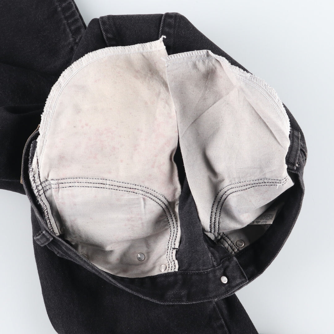 Wrangler RELAXED FIT Black Denim Straight Denim Pants Men's w33 cotton black type Vintage Second Hand