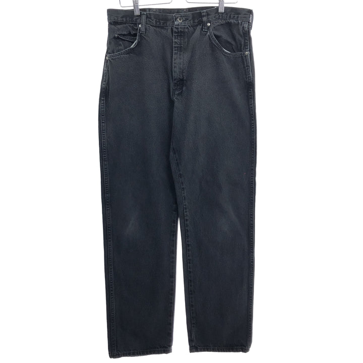 Wrangler Plain Black Denim Tapered Denim Pants Men's W35 cotton black type Vintage Second Hand