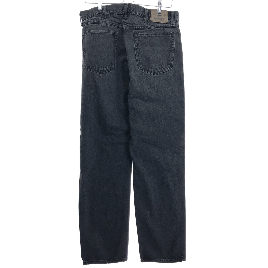 Wrangler Plain Black Denim Tapered Denim Pants Men's W35 cotton black type Vintage Second Hand