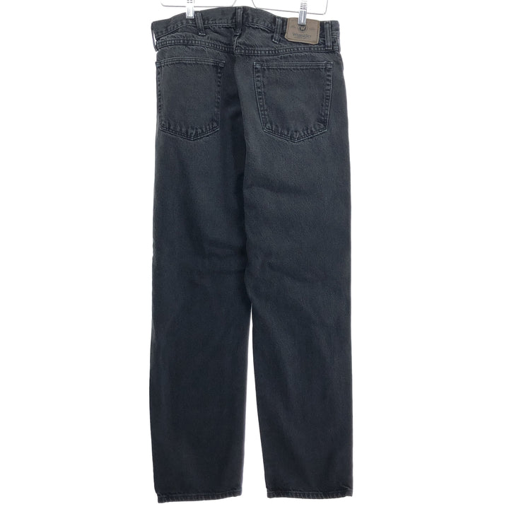 Wrangler Plain Black Denim Tapered Denim Pants Men's W35 cotton black type Vintage Second Hand
