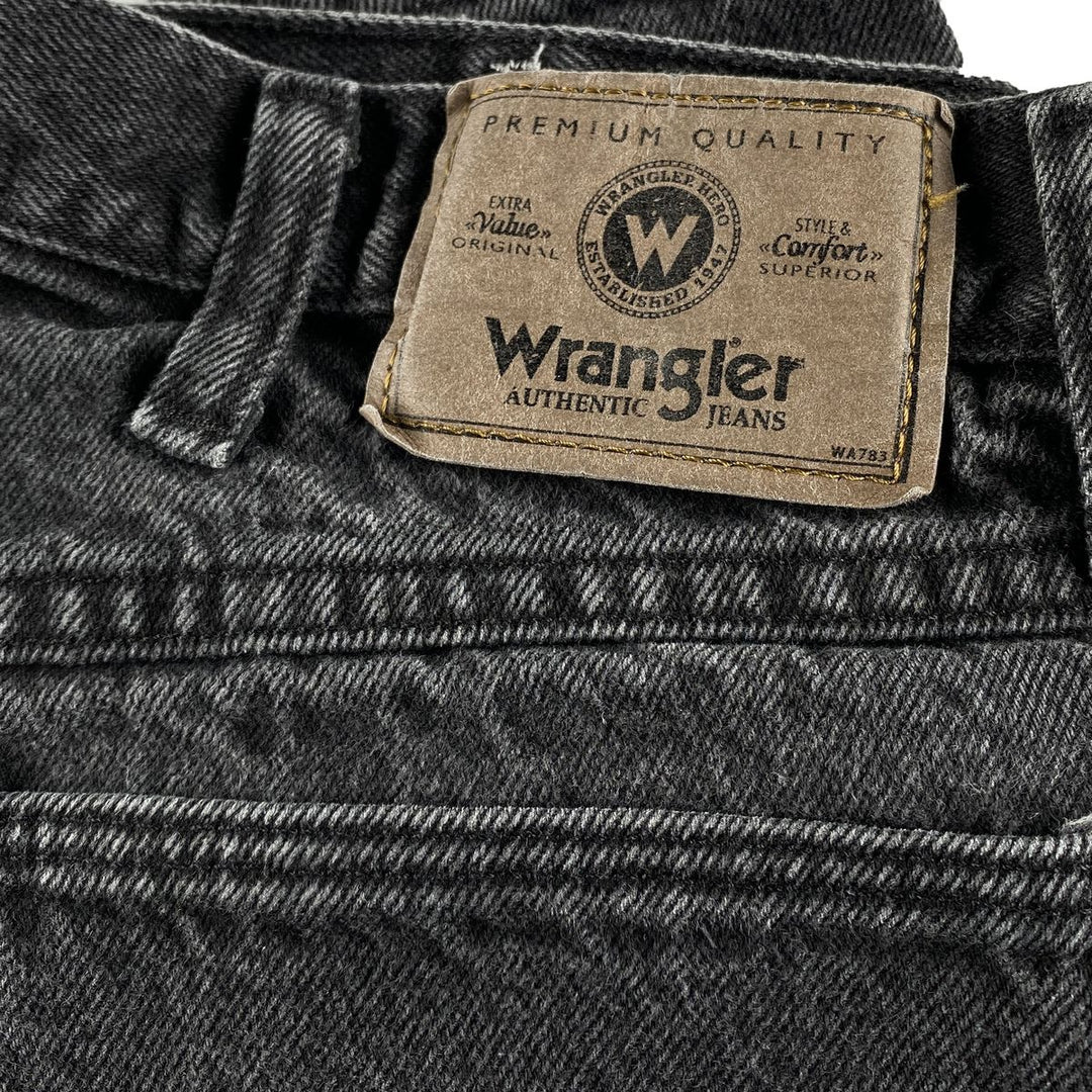 Wrangler Plain Black Denim Tapered Denim Pants Men's W35 cotton black type Vintage Second Hand