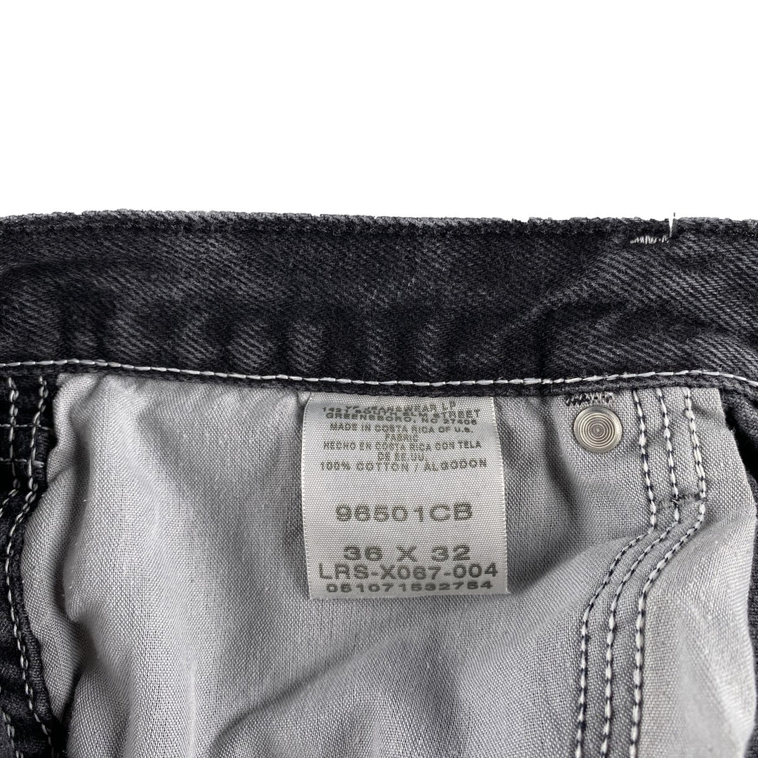 Wrangler Plain Black Denim Tapered Denim Pants Men's W35 cotton black type Vintage Second Hand