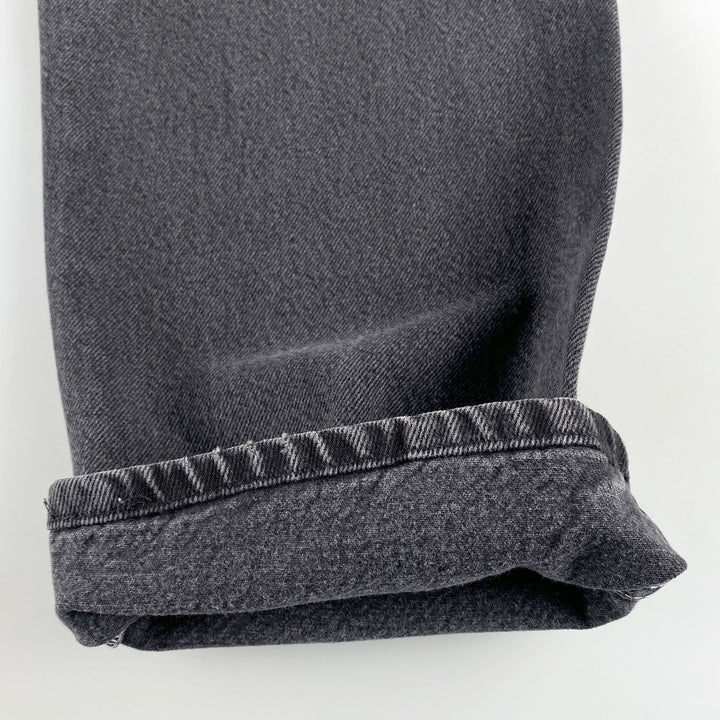 Wrangler Plain Black Denim Tapered Denim Pants Men's W35 cotton black type Vintage Second Hand