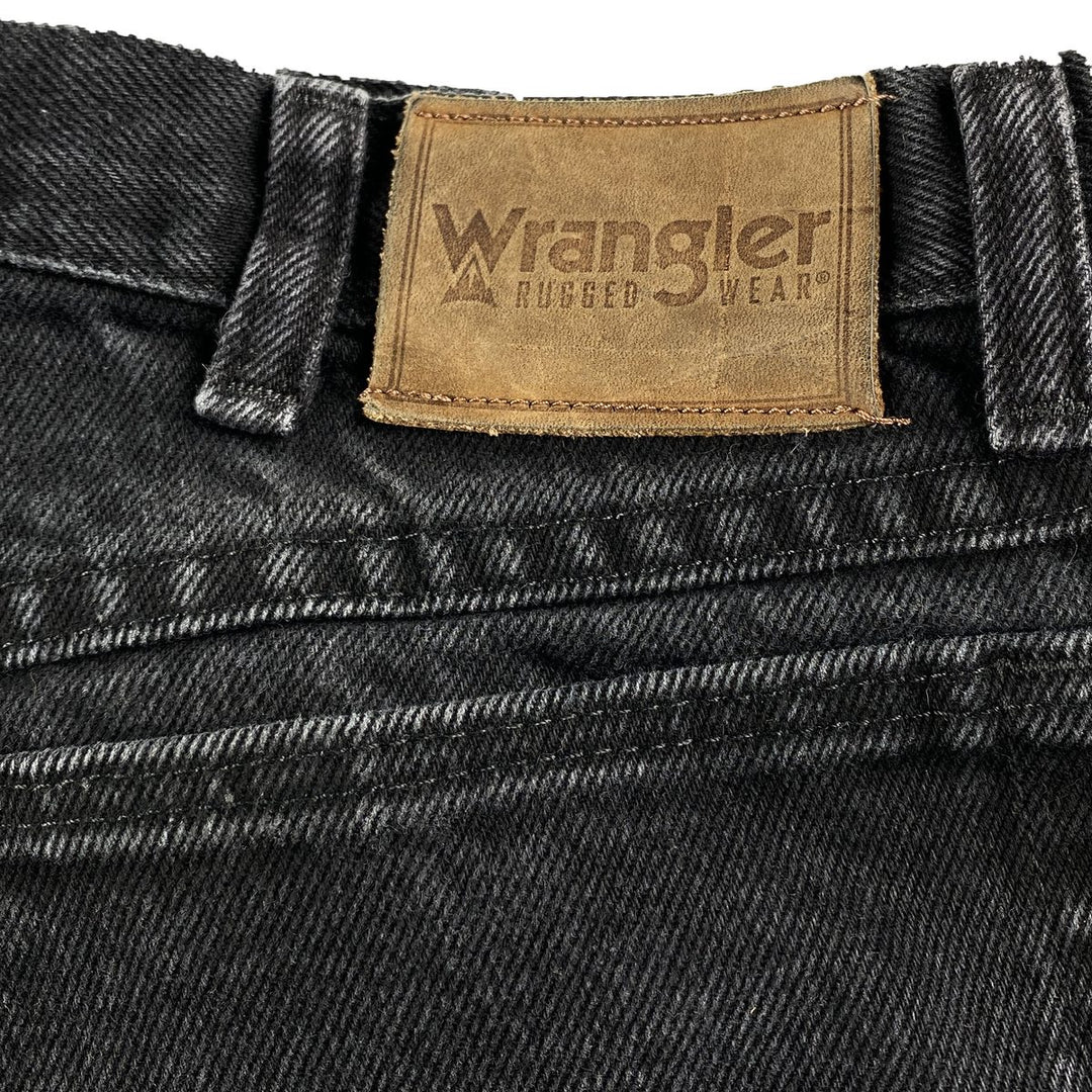 Wrangler Black Denim Straight Denim Pants Men's W33 cotton black type Vintage Second Hand