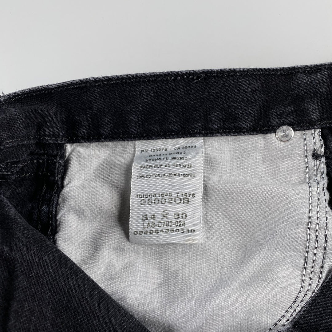 Wrangler Black Denim Straight Denim Pants Men's W33 cotton black type Vintage Second Hand