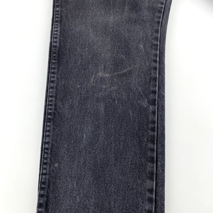 Wrangler Black Denim Straight Denim Pants Men's W33 cotton black type Vintage Second Hand