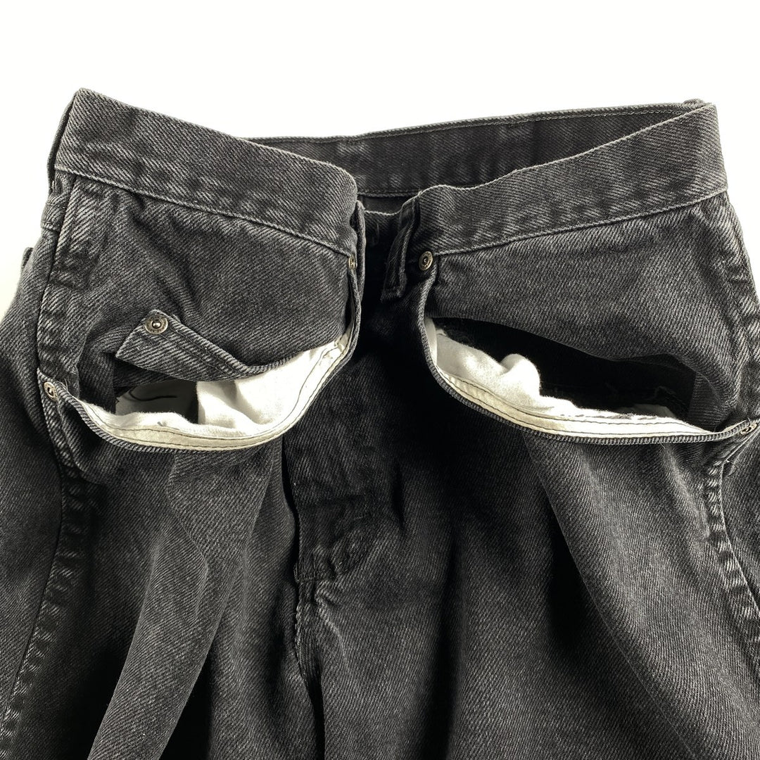 Wrangler Black Denim Straight Denim Pants Men's W33 cotton black type Vintage Second Hand