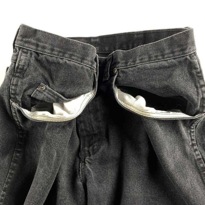 Wrangler Black Denim Straight Denim Pants Men's W33 cotton black type Vintage Second Hand