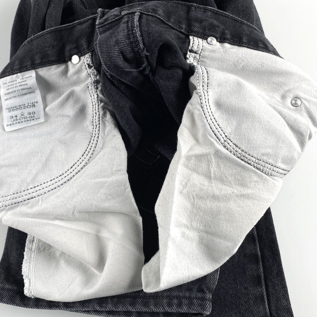 Wrangler Black Denim Straight Denim Pants Men's W33 cotton black type Vintage Second Hand