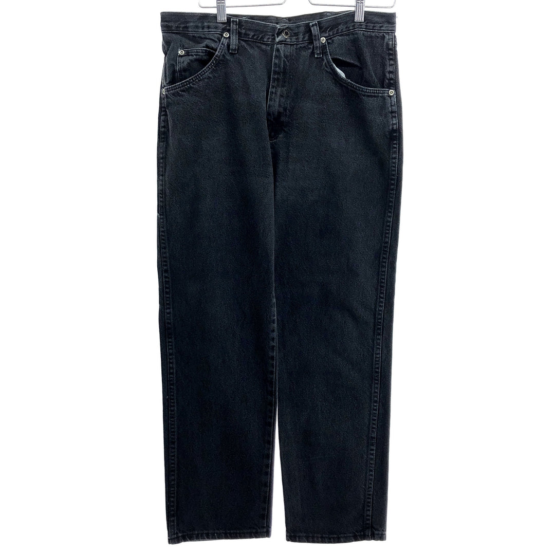 Wrangler Black Denim Tapered Denim Pants Men's W34 cotton black type Vintage Second Hand