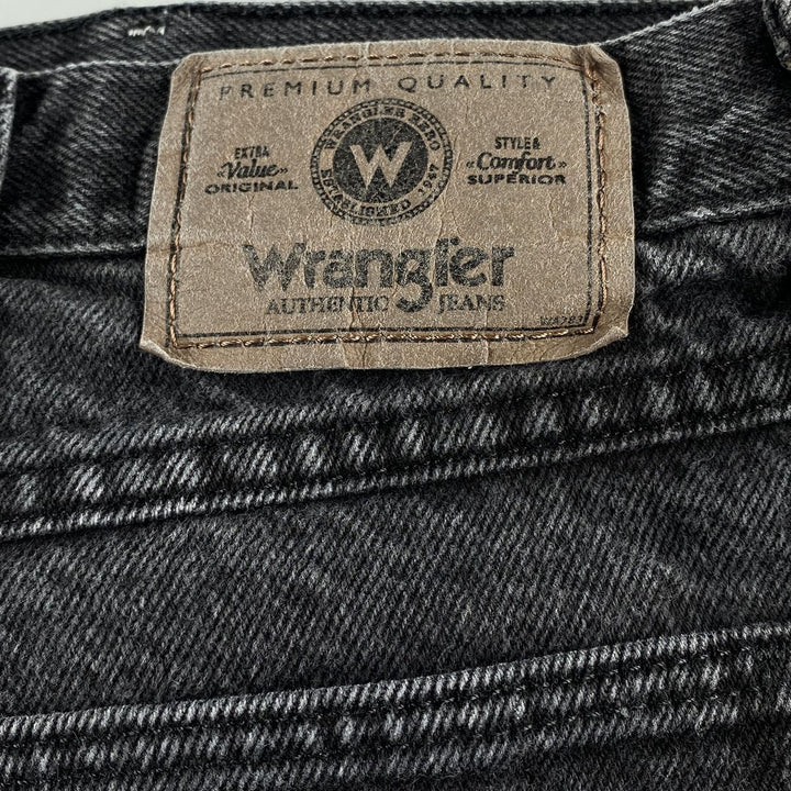 Wrangler Black Denim Tapered Denim Pants Men's W34 cotton black type Vintage Second Hand