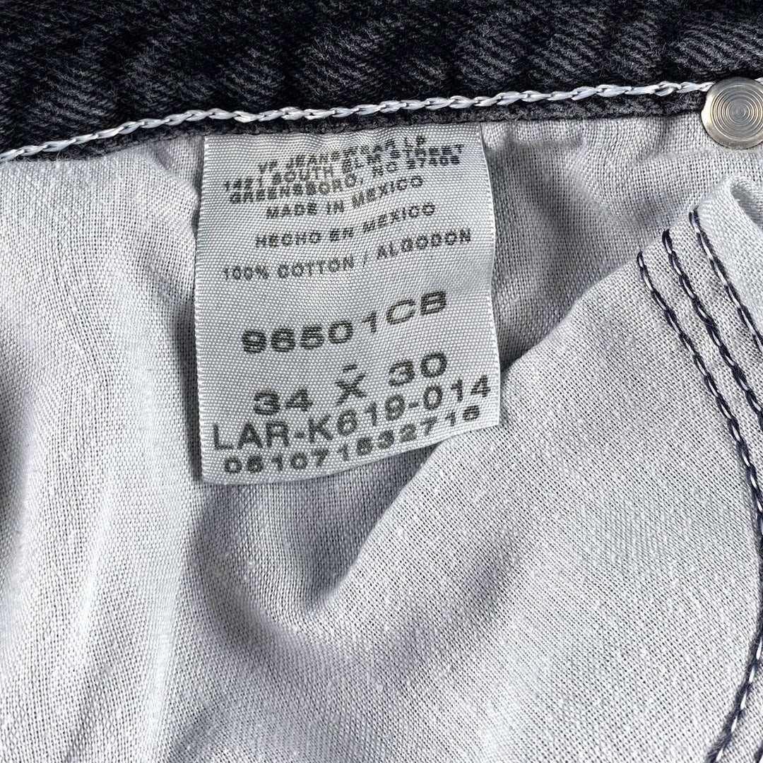 Wrangler Black Denim Tapered Denim Pants Men's W34 cotton black type Vintage Second Hand