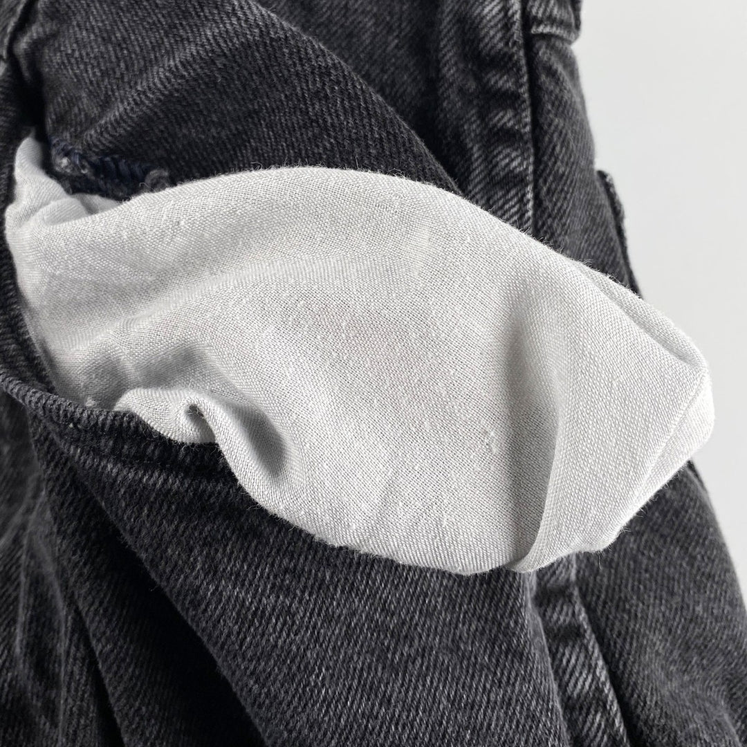 Wrangler Black Denim Tapered Denim Pants Men's W34 cotton black type Vintage Second Hand