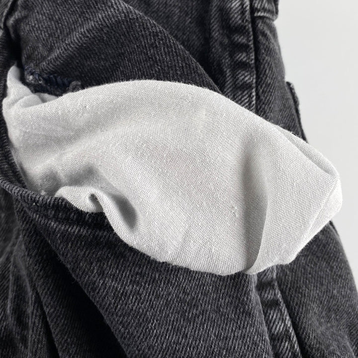 Wrangler Black Denim Tapered Denim Pants Men's W34 cotton black type Vintage Second Hand