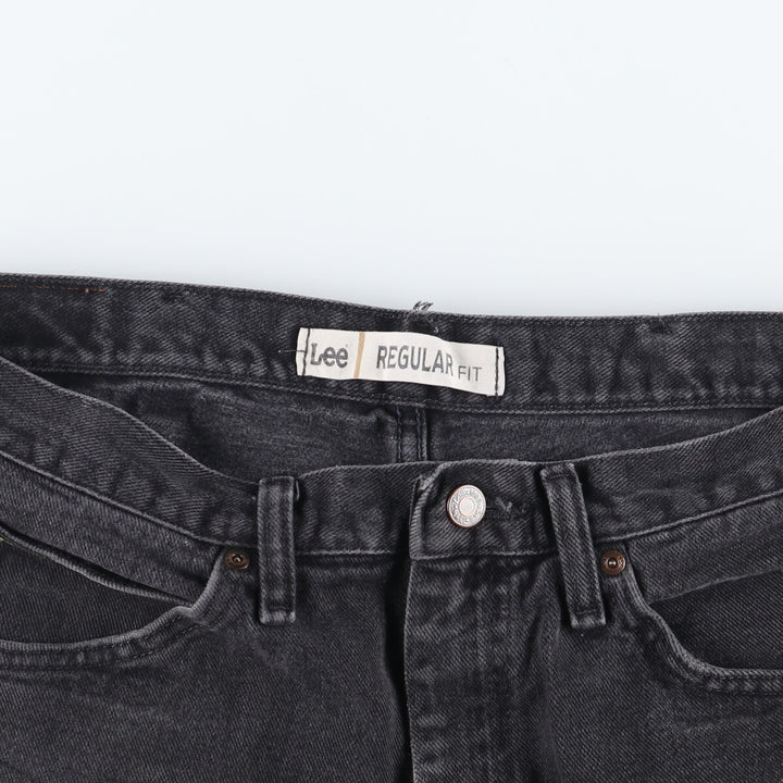 Lee REGULAR FIT Black Denim Straight Denim Pants Men's w37 cotton black type Vintage Second Hand