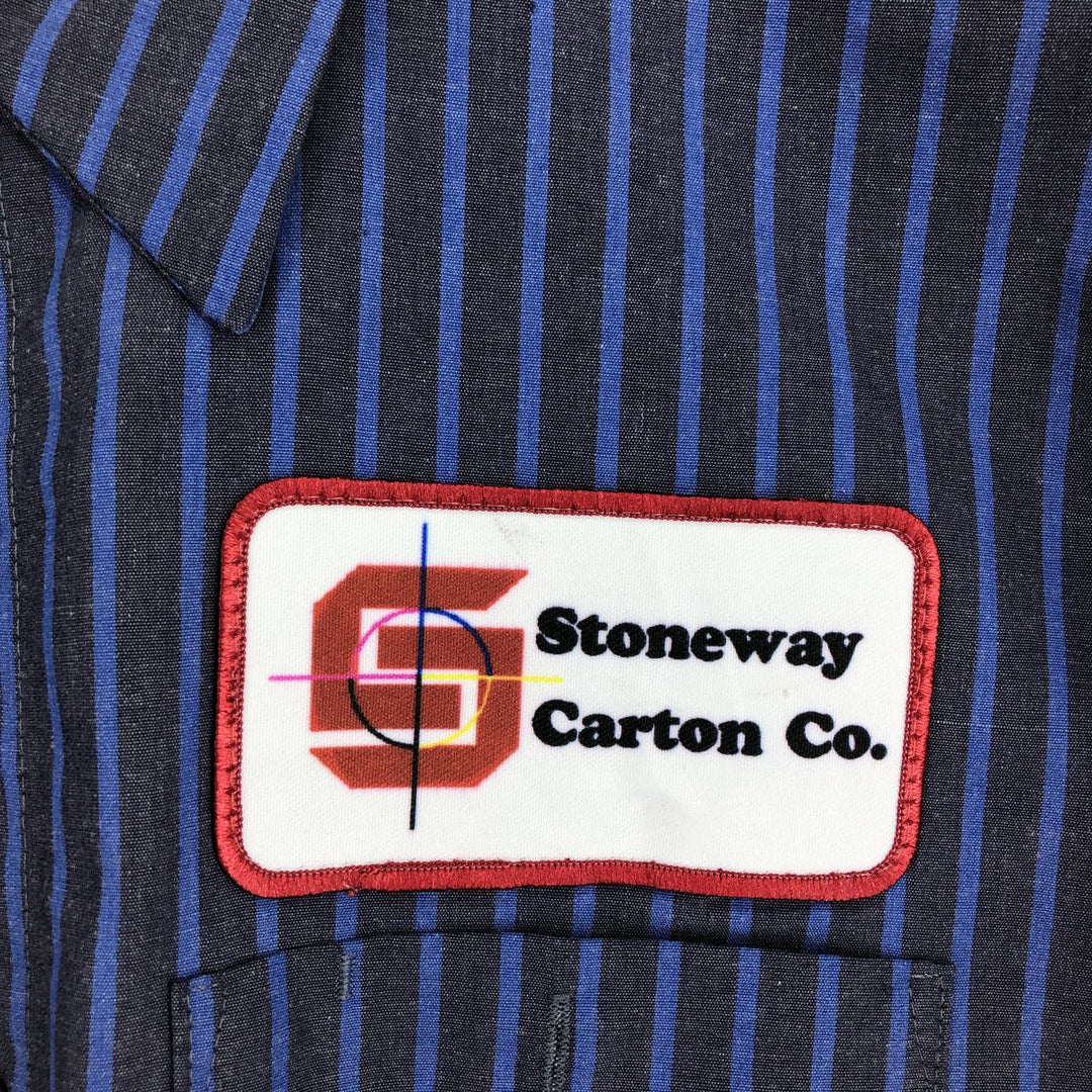 BAUMAN CARTER PATTERSON Short Sleeve Work Shirt Made in USA Men's L /eaa460415