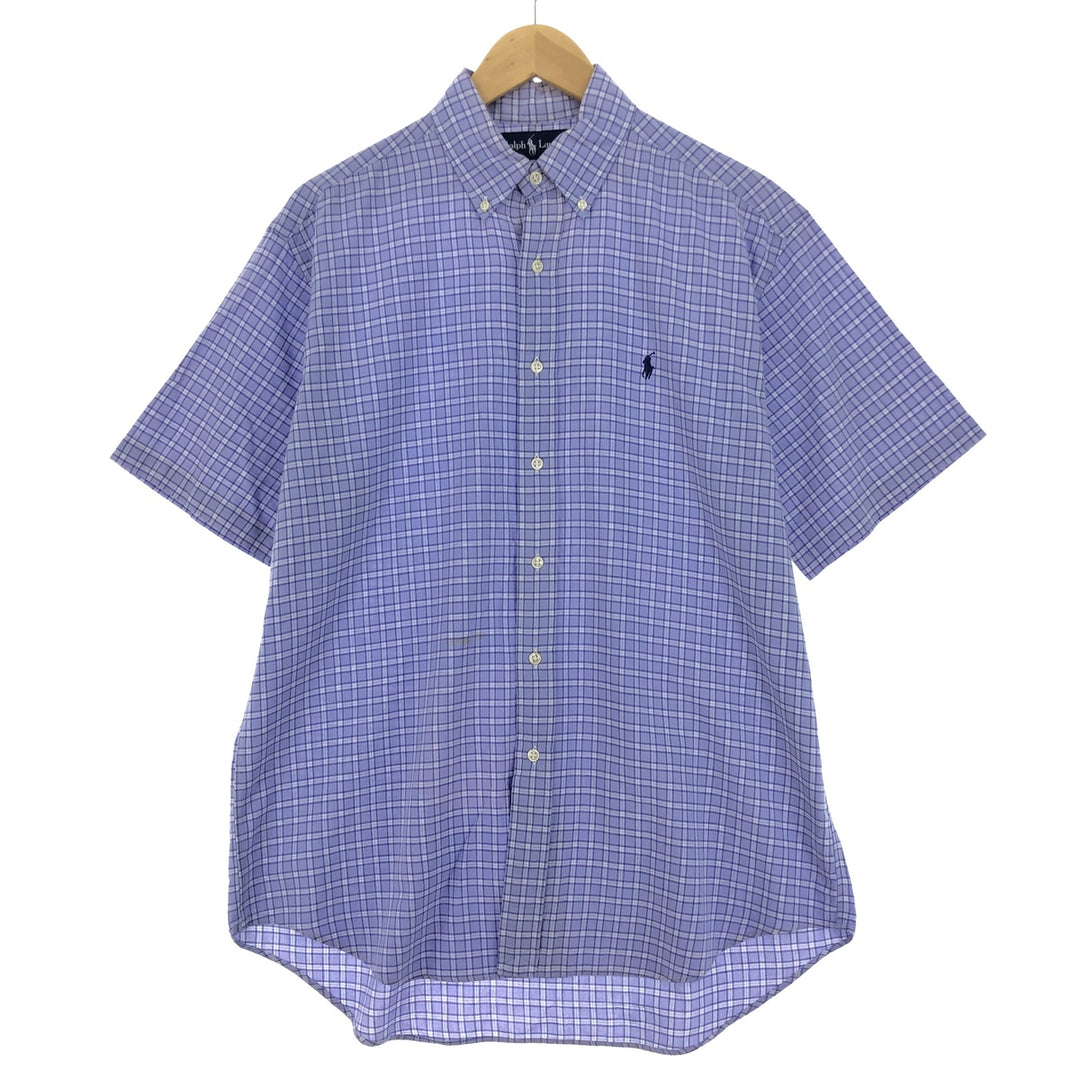 Ralph Lauren BLAKE short sleeve button down check shirt men's M /eaa460429