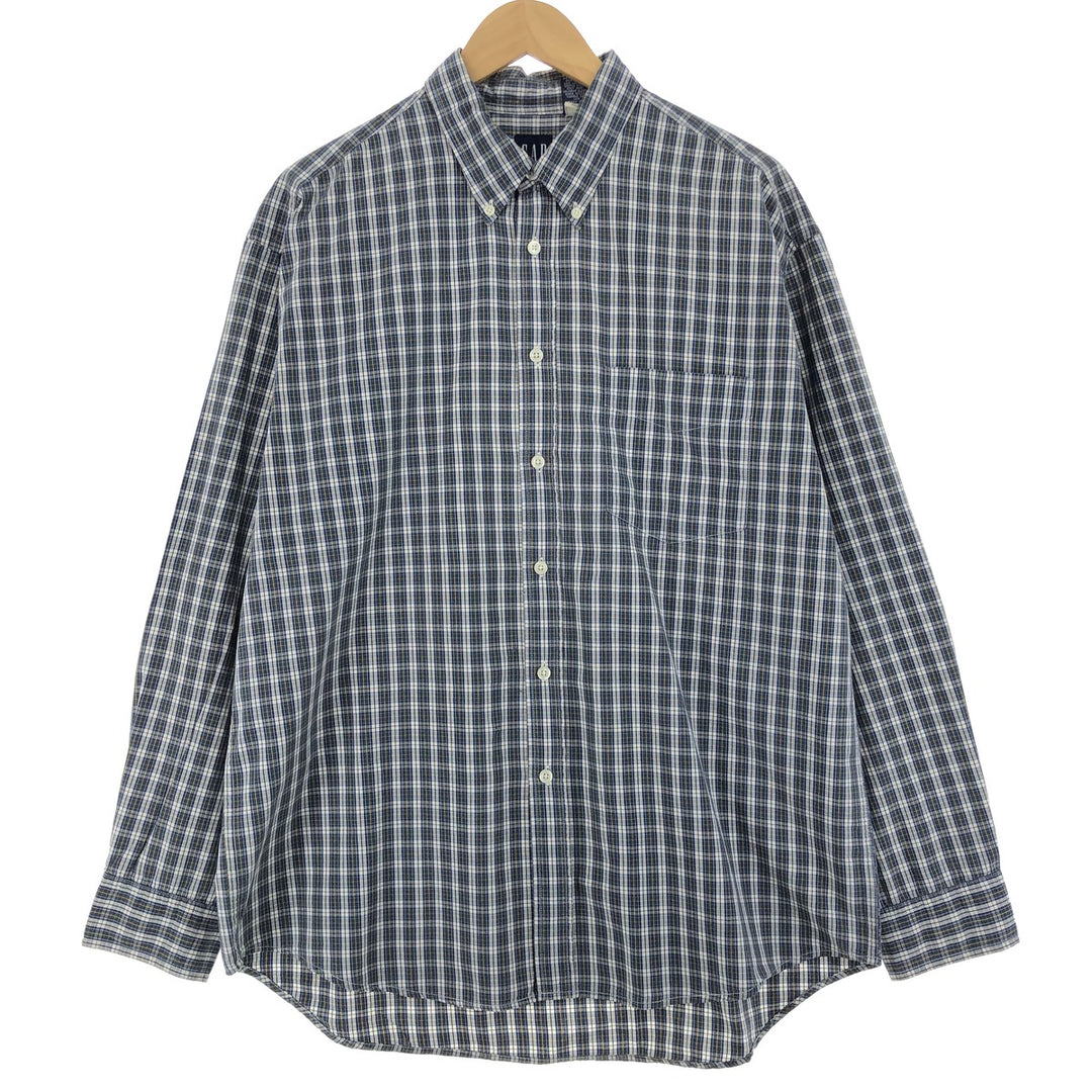 90'S GAP Old Gap Long Sleeve Button Down Check Shirt Men's L Vintage /eaa460453