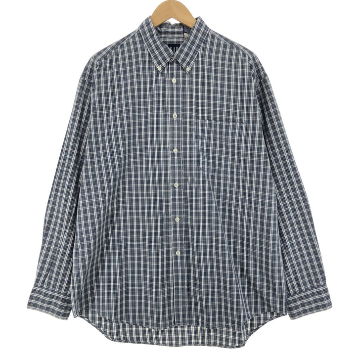 90'S GAP Old Gap Long Sleeve Button Down Check Shirt Men's L Vintage /eaa460453