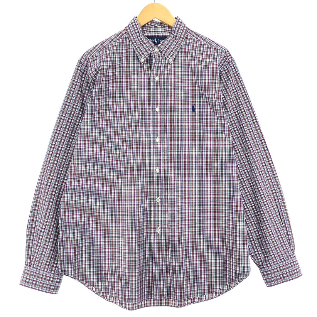Ralph Lauren Classic Fit Long Sleeve Button Down Check Shirt Men's L /eaa460466