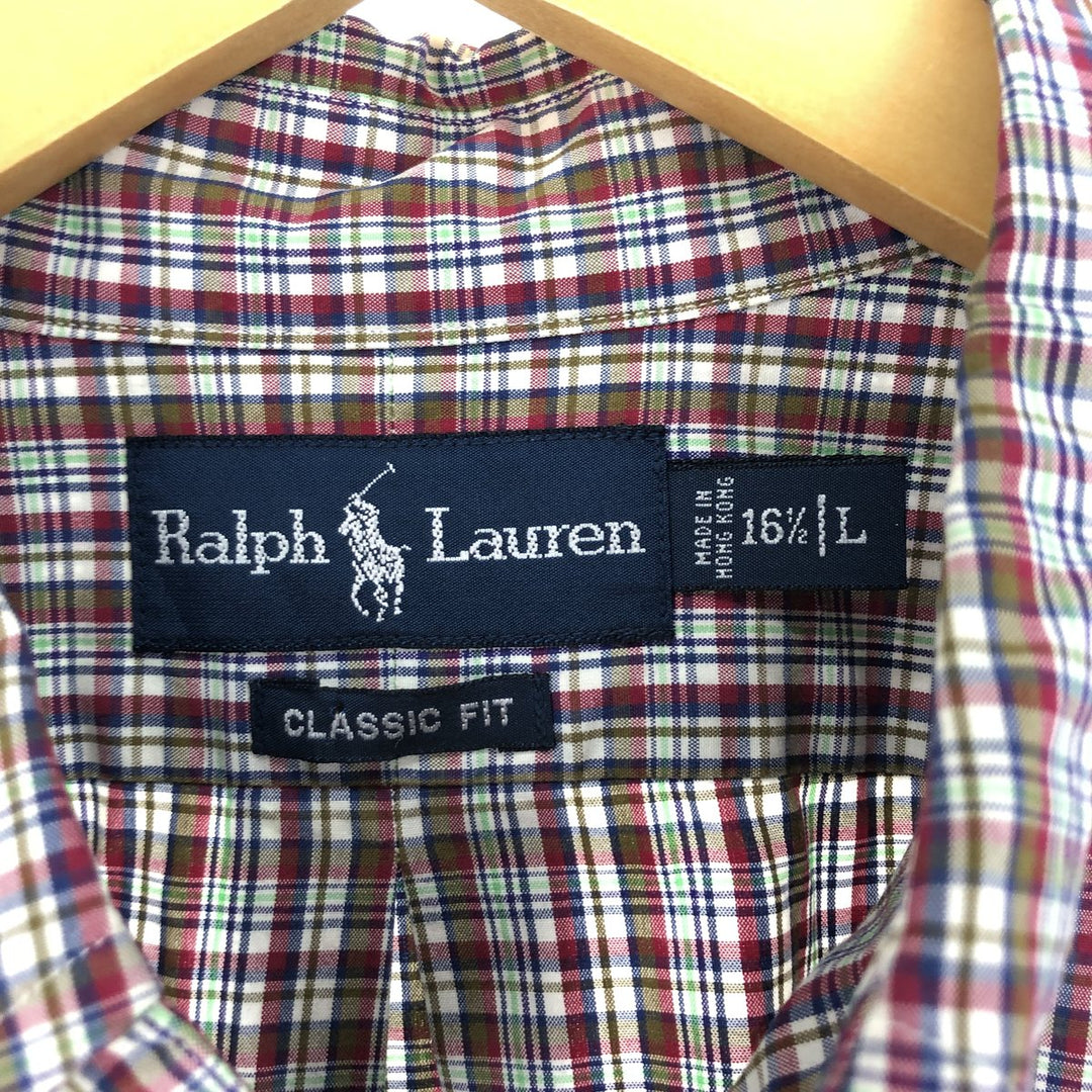 Ralph Lauren Classic Fit Long Sleeve Button Down Check Shirt Men's L /eaa460466