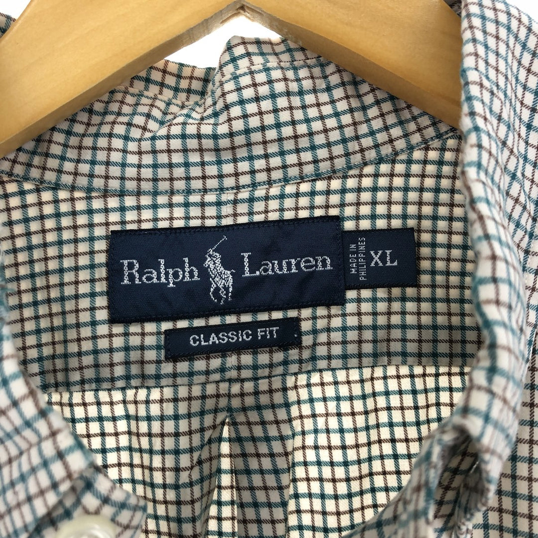 Ralph Lauren Classic Fit Long Sleeve Button Down Check Shirt Men's XL /eaa460467
