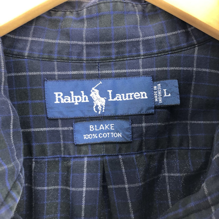 Ralph Lauren BLAKE long sleeve button down check shirt men's L /eaa460470