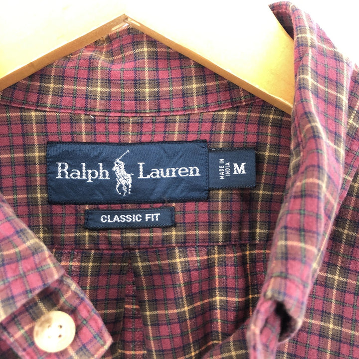 Ralph Lauren Classic Fit Long Sleeve Button Down Check Shirt Men's Medium /eaa460473