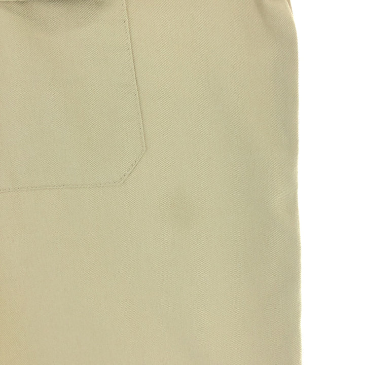 Dickies Short Sleeve Work Shirt, Men's M polyester Beige type Vintage Second Hand