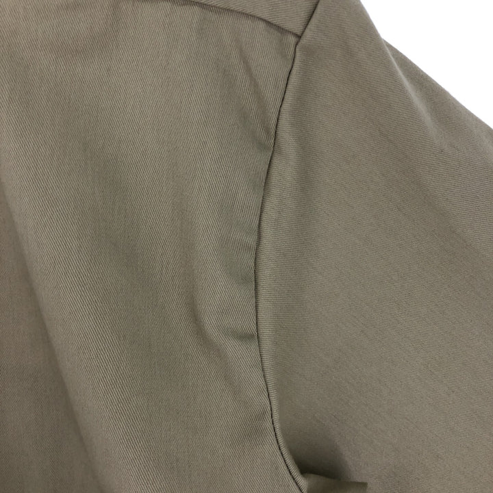 Dickies Short Sleeve Work Shirt, Men's M polyester Khaki type beige Vintage Second Hand