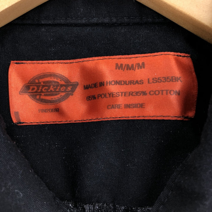 Dickies Short Sleeve Work Shirt Men's Medium Vintage polyester black type Vintage Second Hand