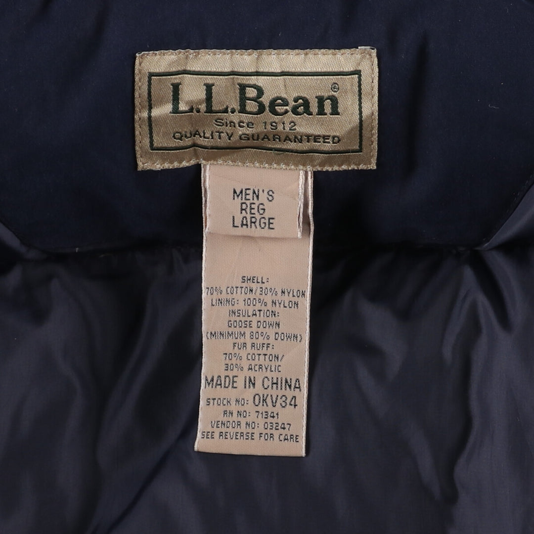 90s~00'S LLBean Goose Down Parka Men's Size L Vintage /eaa460503