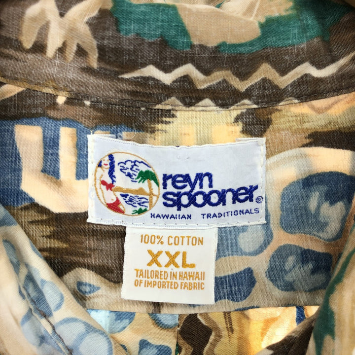 90'S Reyn Spooner Swimsuit Tag Bikini Tag All-Over Print Hawaiian Aloha Shirt Made in Hawaii Men's XXL Vintage /eaa460611