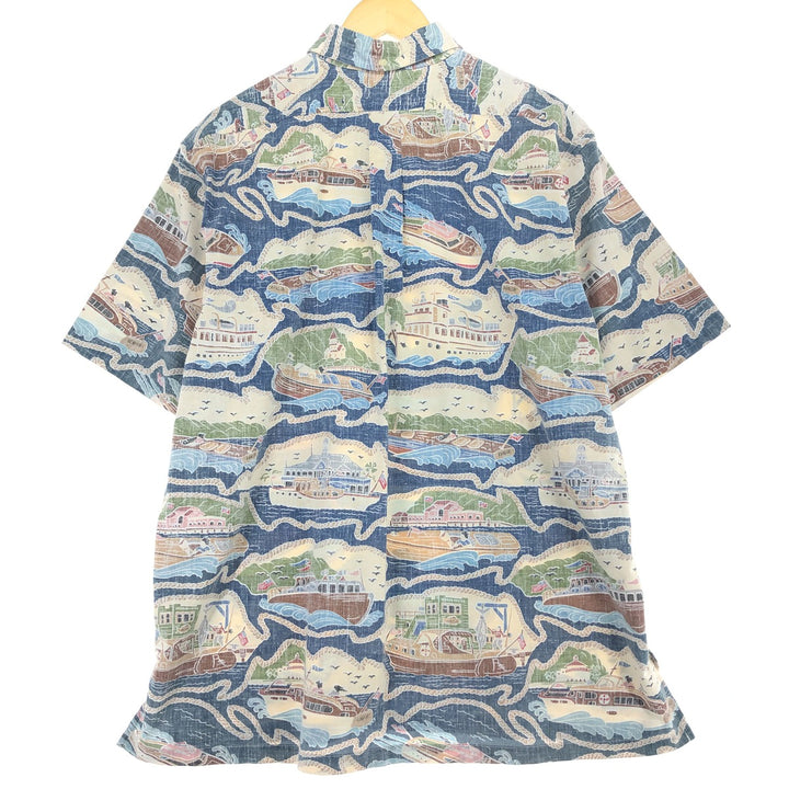 Reyn Spooner DIETRICH VAREZ COLLECTION All-over print pullover button-down Hawaiian aloha shirt Made in Hawaii Men's XL /eaa460618