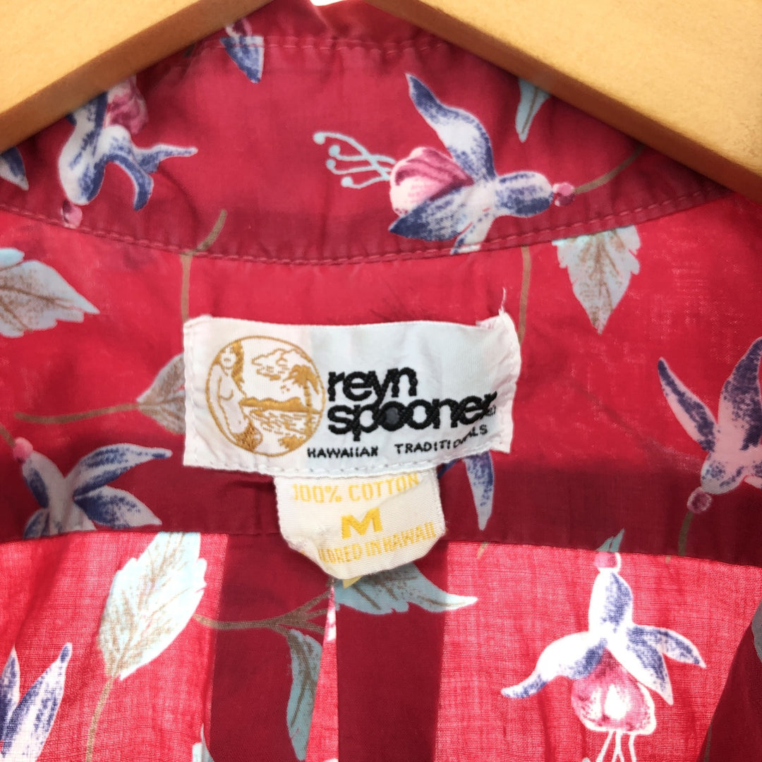 80'S Reyn Spooner Gold Tag Nude Tag All-Over Floral Hawaiian Aloha Shirt Made in Hawaii Men's M Vintage /eaa460624