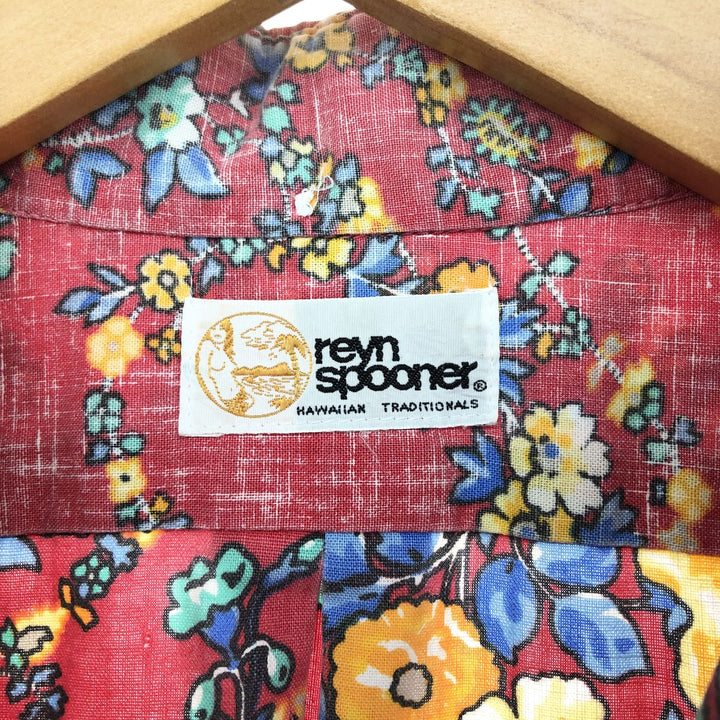 80'S Reyn Spooner Nude Tag Floral Pullover Button Down Hawaiian Aloha Shirt Men's XL Vintage /eaa460626