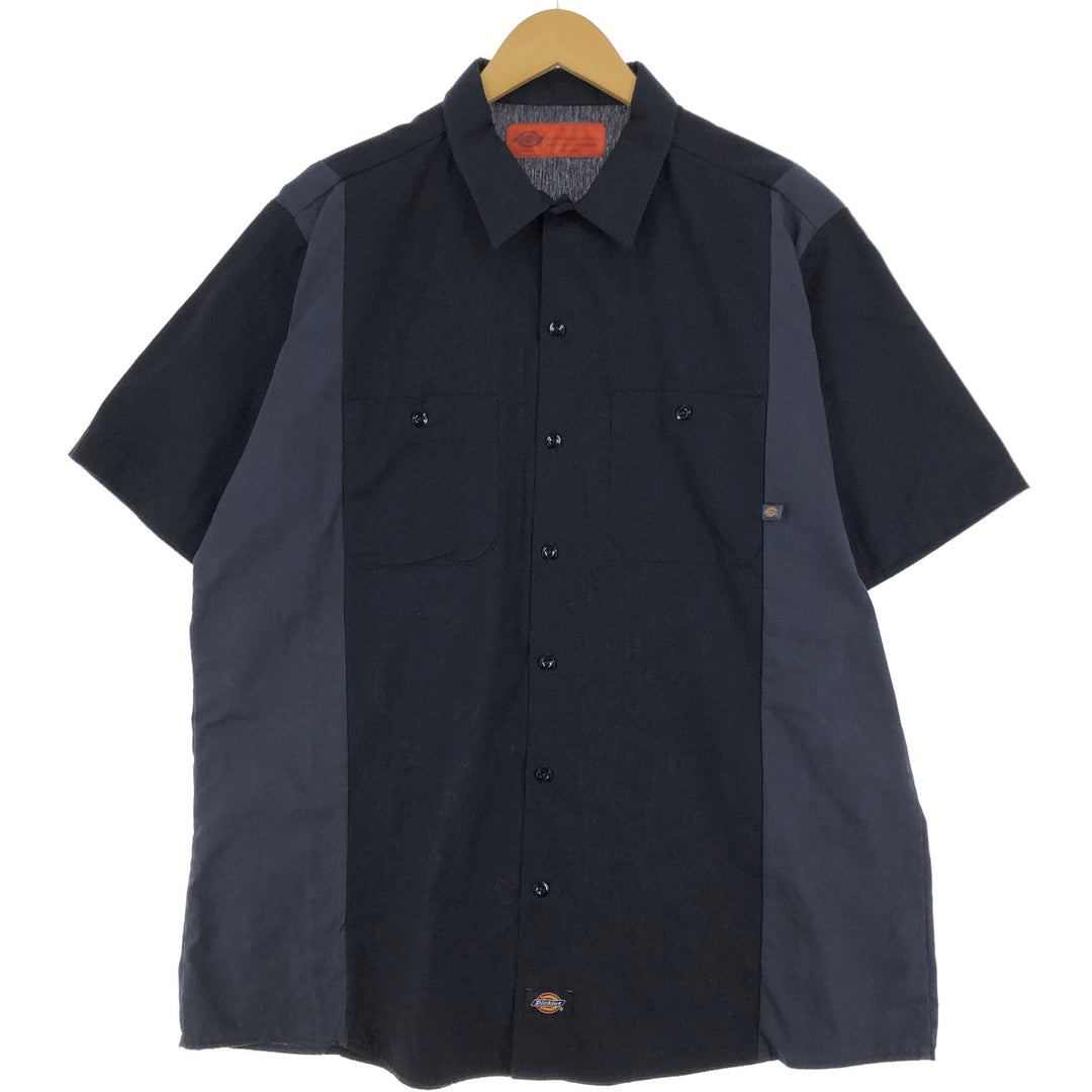 Dickies Two-tone short-sleeve work shirt, men's XL /eaa460666