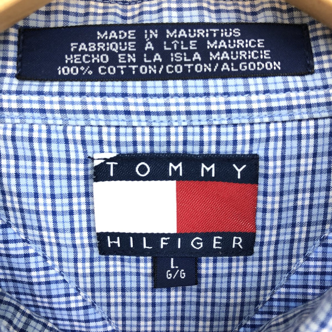 90'S Tommy Hilfiger Long Sleeve Cotton Check Shirt Men's L Vintage /eaa460680