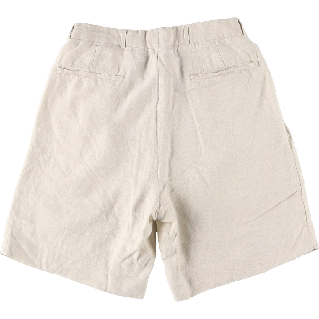 FAURWAY GREENE Two-pleat linen shorts, short pants, men's w31 /eaa460713