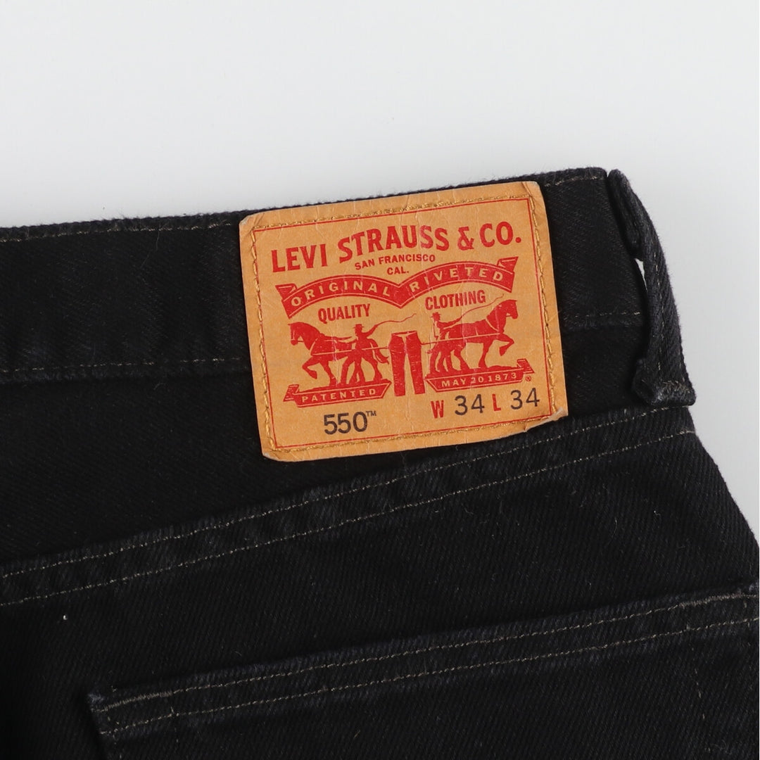 Levi's 550 Black Denim Tapered Denim Pants Men's W33 / eaa460754